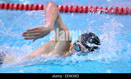 High School schwimmen treffen sich in CT USA Stockfoto