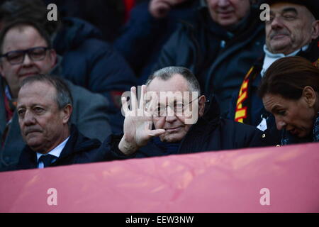 Jean Michel AULAS - 17.01.2015 - Objektiv/Lyon - 21eme Journee Ligue 1. Foto: Dave Winter/Icon Sport Stockfoto