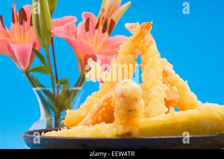 Garnelen-Tempura-Vorspeise Stockfoto