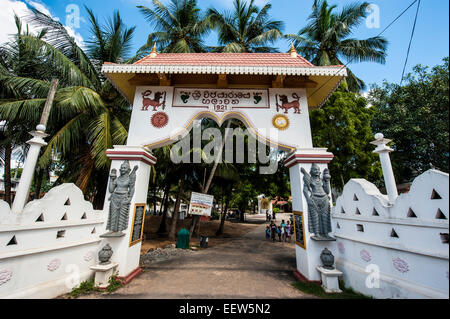 Sri Vijayarama Viharaya, ein buddhistischer Tempel in Chilaw, Sri Lanka. Stockfoto