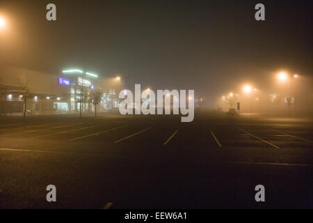 Belfast, UK. 21. Januar 2015. UK-Wetter: Dichter Nebel Descends auf Belfast Sichtbarkeit bis 100 Meter reduzieren Orte Credit: Bonzo/Alamy Live News Stockfoto