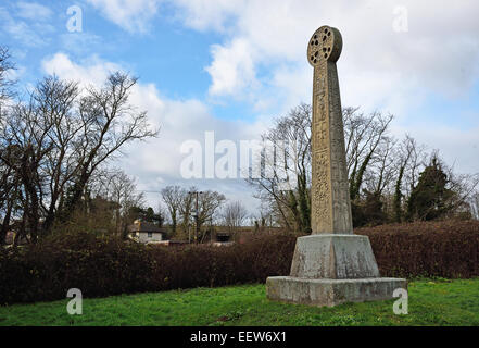 St Augustine´s Kreuz in Ebbsfleet, Kent.  Dies soll die Stelle markieren, wo St Augustine 595 n. Chr. an Land kamen. Stockfoto