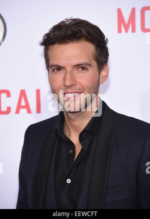 Hollywood, Kalifornien, USA. 21. Januar 2015. Guy Burnet kommt für die Premiere des Films "Mortdecai" im chinesischen Theater. Bildnachweis: Lisa O'Connor/ZUMA Draht/Alamy Live-Nachrichten Stockfoto