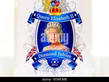 Queen Elizabeth Diamond Jubilee 1952 bis 2012 Stockfoto