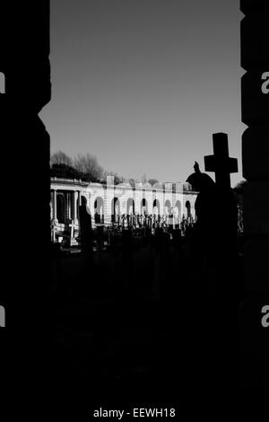 Brompton Cemetery Kolonnade, London, UK Stockfoto