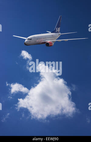 LN-RRR SAS Scandinavian Airlines Boeing 737-683 im Flug Stockfoto