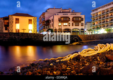 Blick auf den Embarcadero de El Penitente, Puerto de la Cruz, Teneriffa, Kanarische Inseln, Spanien Stockfoto