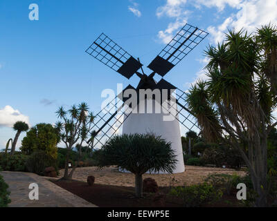 Männliche Windmühle am Centro de Artesania Molino de Antigua-Fuerteventura-Kanaren kulturelle und künstlerische Museum in einer Windmühle Stockfoto