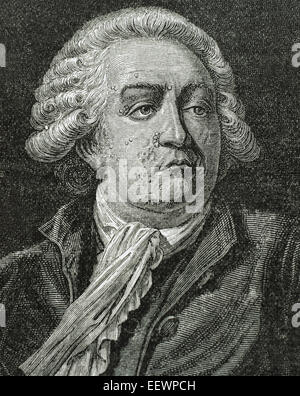 Honoré Gabriel Riqueti, Comte de Mirabeau (1749-1791). Französischer Politiker, Führer der frühen Phasen der französischen Revolution. Porträt. Gravur in "Nuestro Siglo", 19. Jahrhundert. Stockfoto