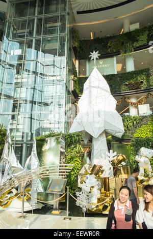 Paragon Shopping Centre Mall in der Weihnachtszeit. Bangkok, Thailand, Asien. Stockfoto