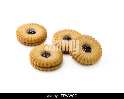 Jammy Dodger Kekse Stockfoto