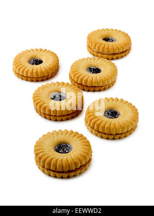 Jammy Dodger Kekse Stockfoto