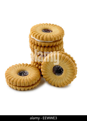 Jammy Dodger Kekse Stockfoto