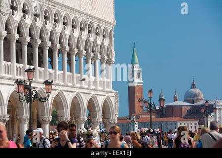 Der Doge Palast San Marco St. markiert quadratische Venedig Italien. Stockfoto