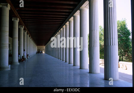 Griechenland, Athen, Agora, Stoa von Attalos Stockfoto