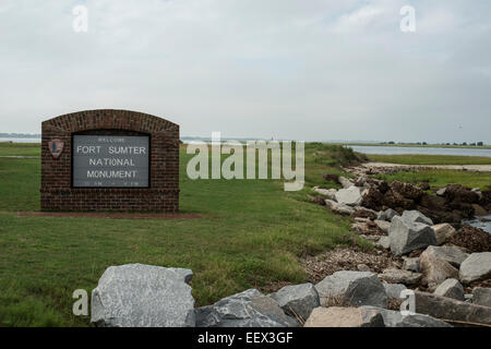 Fort Sumter, South Carolina. Nationales Denkmal Stockfoto