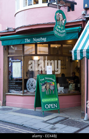 Oxford-Altstadt in Oxfordshire England UK The Nasentasche Cafe Stockfoto