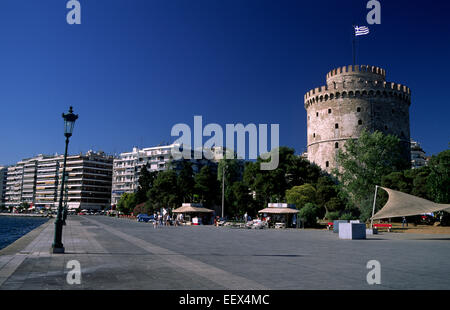 Griechenland, Thessaloniki, Weißer Turm Stockfoto