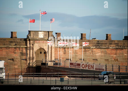 Fort Perch rock Schloss New Brighton Wirral UK Stockfoto