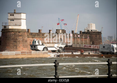 Fort Perch Felsenburg New Brighton Merseyside Stockfoto