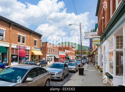 Eisenbahn-Straße in Great Barrington, Berkshire County, Massachusetts, USA Stockfoto