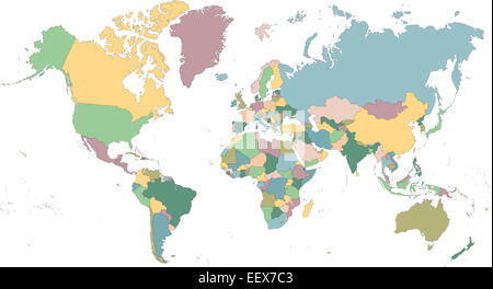 Karte der Welt Stockfoto