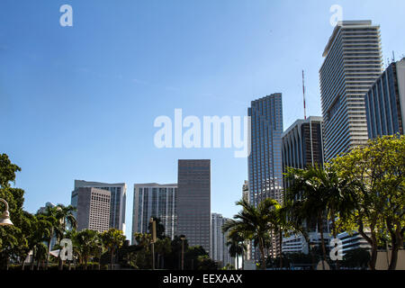 Gebäude in der Innenstadt von Miami, USA Stockfoto