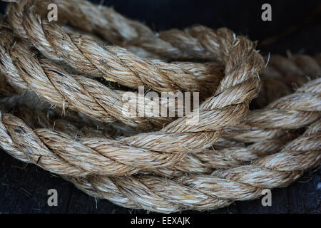 Natürlichen Seil gewickelt Stockfoto