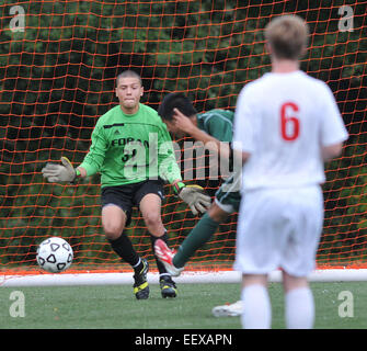 High School Fußball Aktion im CT USA Stockfoto