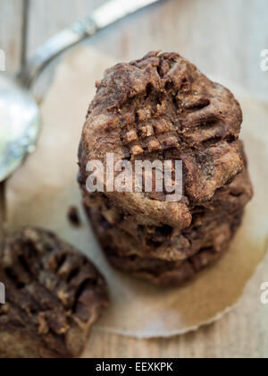 Ohne Mehl Gluten freie Schokolade Kichererbsen Cookies. Stockfoto