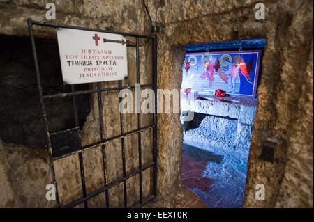 Angebliche Gefängnis, wo Jesus Christus im Praetorium Kloster an der Via Dolorosa in Jerusalem stattgefunden haben soll Stockfoto