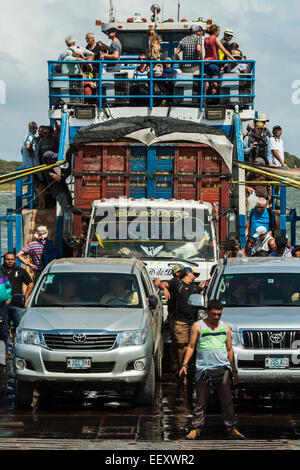 Im San Jorge, beschäftigt Terminal für Touristen, einheimische & Fracht gehen nach Omotepe Island Fähre; San Jorge, Rivas, Nicaragua Stockfoto