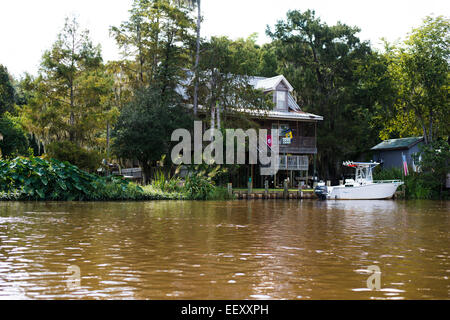 Louisiana Sumpf Land, Delta, Feuchtgebiete. Mississippi Fluß. Stockfoto