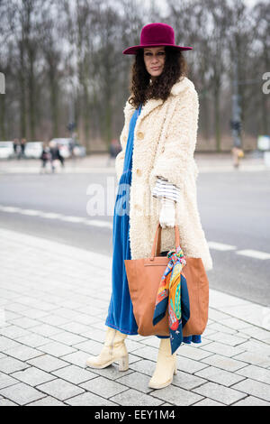 Devon Kaylor teilnehmenden Mercedes-Benz Fashion Week in Berlin, Deutschland - 19. Januar 2015 - Foto: Start-und Landebahn Manhattan/Tony Haupt/Picture Alliance Stockfoto