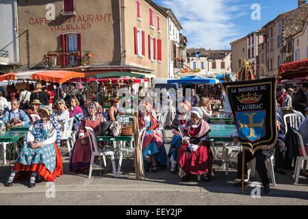 In der Stadt Laguepie fair Edelkastanie Stockfoto