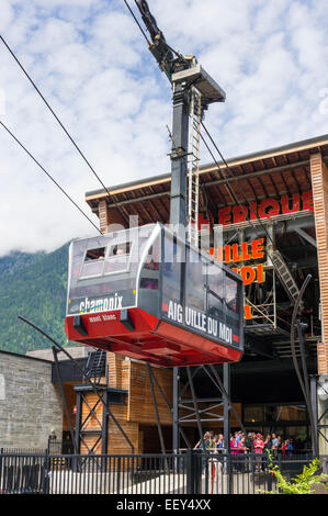 Seilbahn Aiguille du Midi in Chamonix, Französische Alpen, Frankreich Stockfoto