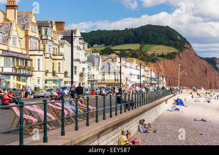 Altmodische Meer Stadt Sidmouth, Devon, UK Stockfoto