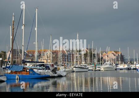 Bilder Binnenhafen, marine, bei Weymouth, Dorset. Stockfoto