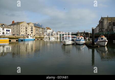 Bilder Binnenhafen, marine, bei Weymouth, Dorset. Stockfoto