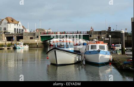 Bilder Binnenhafen, marine, bei Weymouth, Dorset. Stockfoto