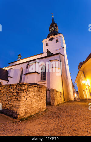 Estland, Tallinn, Str. Marys Kathedrale gegen blauen Himmel in der Abenddämmerung Stockfoto