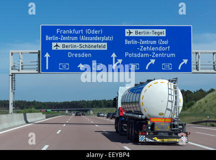 Michendorf, Deutschland, dem Autobahnkreuz Nuthetal Stockfoto