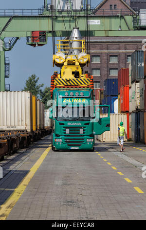 Berlin, Deutschland, Container Terminal Westhafen Stockfoto