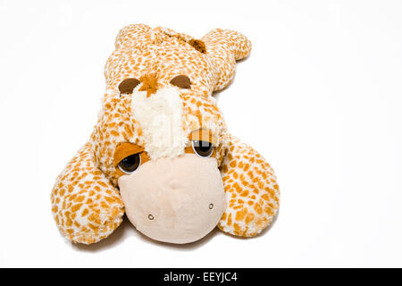 Childs ausgestopfte giraffe Stockfoto