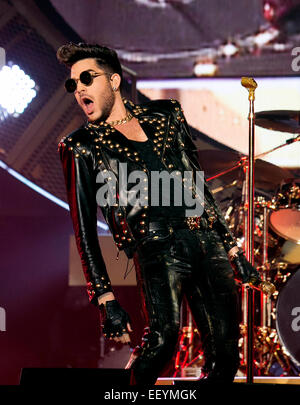 Birmingham, Vereinigtes Königreich. 23. Januar 2015. Adam Lambert + Queen bei Barclaycard Arena Birmingham 23. Januar 2015 Credit: AGP/Alamy Live-Nachrichten Stockfoto