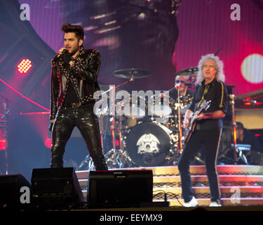 Birmingham, Vereinigtes Königreich. 23. Januar 2015. Adam Lambert + Queen bei Barclaycard Arena Birmingham 23. Januar 2015 Credit: AGP/Alamy Live-Nachrichten Stockfoto