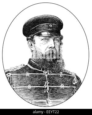 Friedrich Karl Nikolaus von Preussen, 1828-1885, preußischer Prinz und Kommandant in der Franco-Preussischer Krieg oder Deutsch-Französischen Krieg, Stockfoto