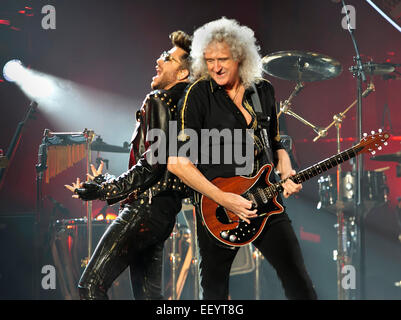 Birmingham, Vereinigtes Königreich. 23. Januar 2015. Adam Lambert + Queen bei Barclaycard Arena Birmingham 23. Januar 2015 Credit: AGP/Alamy Live-Nachrichten Stockfoto