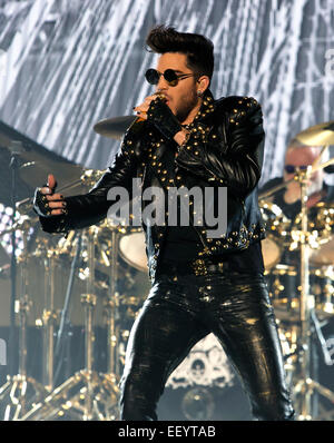 Birmingham, Vereinigtes Königreich. 23. Januar 2015. Adam Lambert + Queen bei Barclaycard Arena Birmingham 23. Januar 2015 Credit: AGP/Alamy Live-Nachrichten Stockfoto