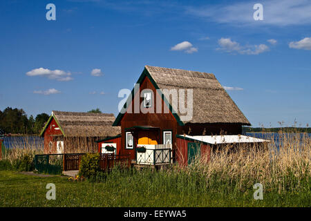 Bootshaus in Krakau (Deutschland). Stockfoto